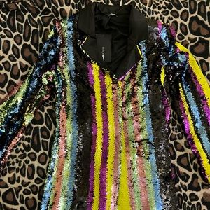 Sequin Blazer Dress